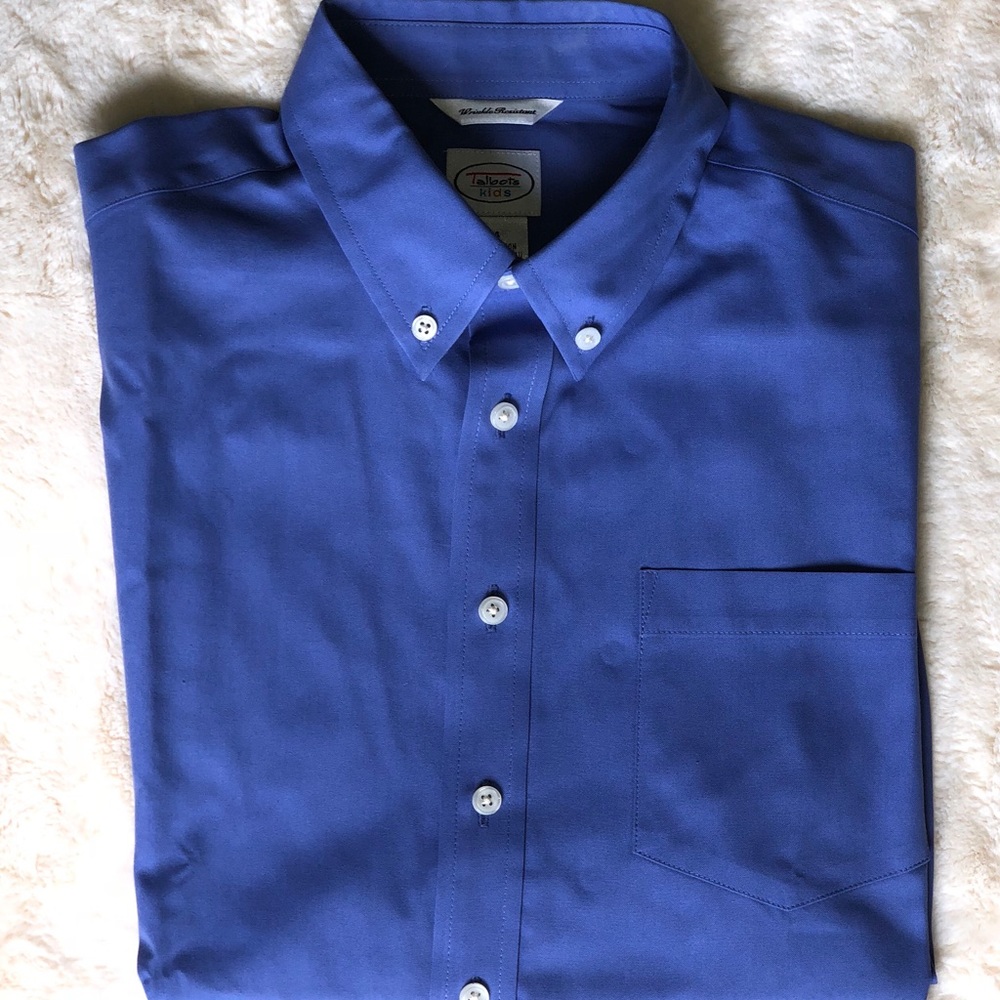 🆕Talbots Kids French blue long sleeve dress shirt